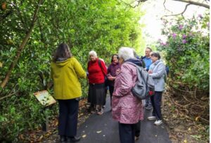 Visitors to Ireland's Knock Shrine are pictured on the newly launched Creation Walk, May 25, in Knock, County Mayo, Ireland. (Sinead Mallee)